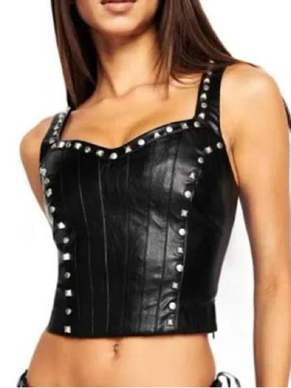 I.AM.GIA Black Studded Leather Camisole - Picture 5 of 5